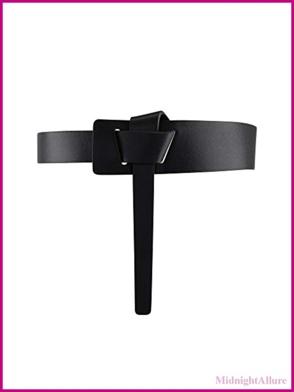Women Knot Belt Cowhide PU Leather Tie Wrap No Buckle Waist Cinch